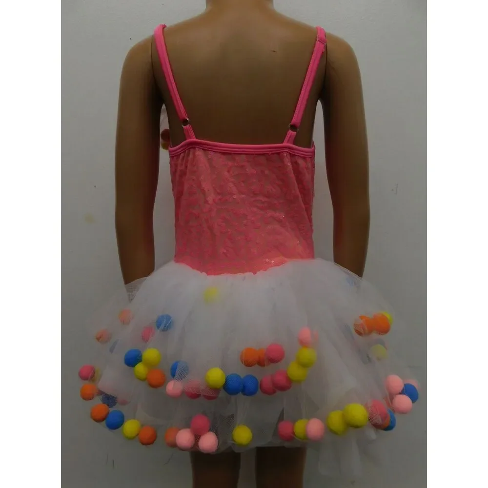 Pre-Owned Dance Costume Small Child Pink Curtain Call E2005 Ballet Tap Dress Up